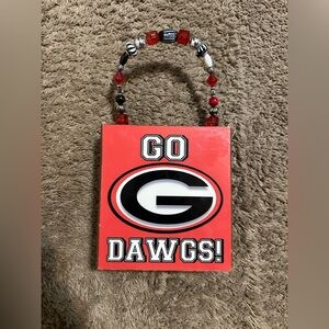 Vintage NCAA Georgia bulldog “double sided” purse 00s